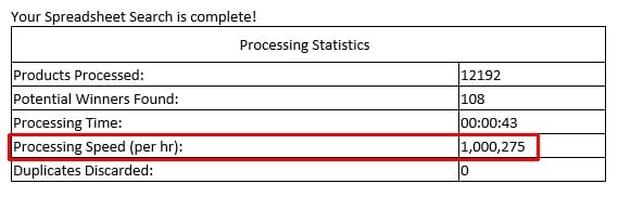 Web app Update- Processing Speed 5x Faster. Up to 1,000,000 products/hr! 1 speed