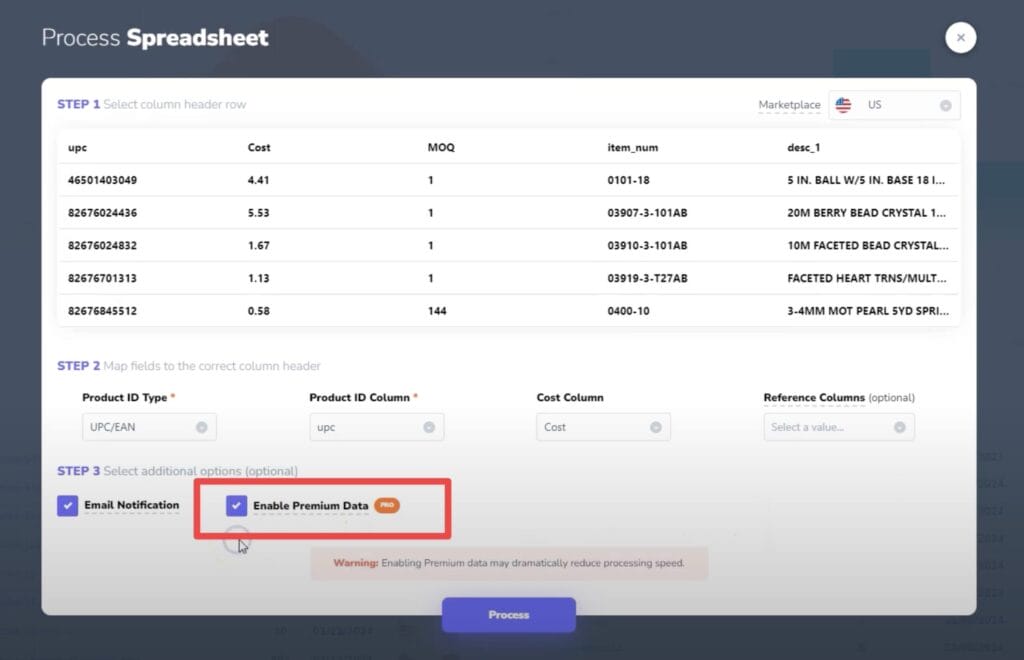 Using Averages for Estimated Sales and Sell Price 1 Screenshot of average estimate video premium data needs to be used