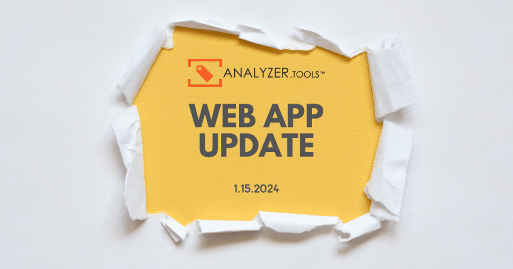 Averages for Est Sales and Sell Price, Brand Blocklist, Performance & more! 1 Web App Update 1.15.24 2